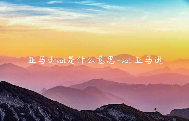 亞馬遜vat是什么意思-vat 亞馬遜